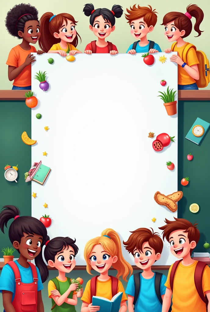 Cover of a report related to a healthy eating schedule for 5th grade of high school
