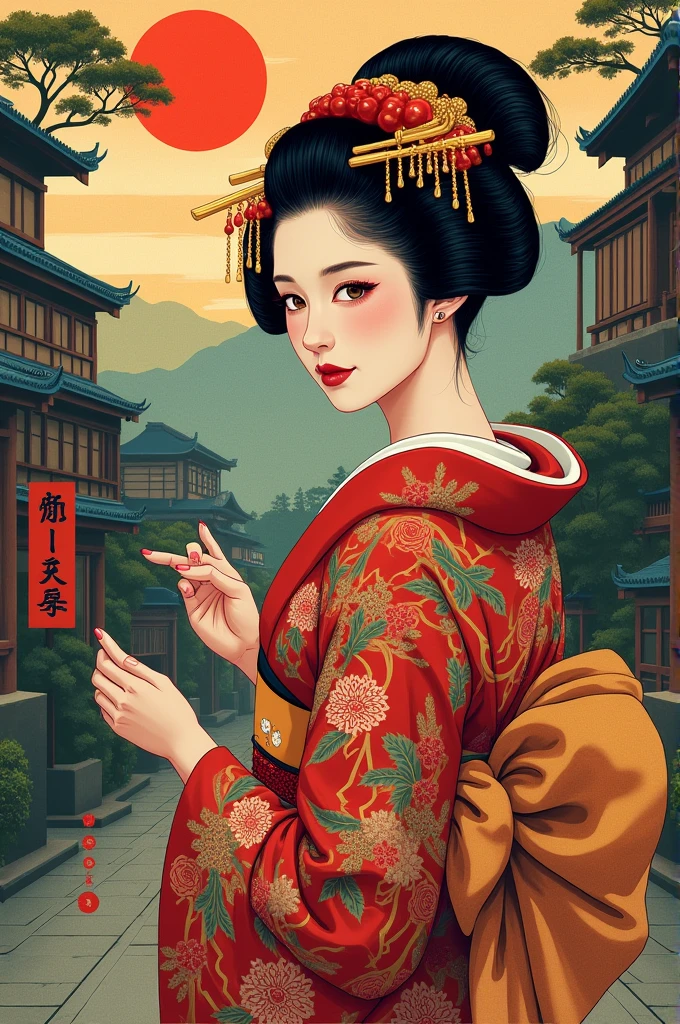Edo period Ukiyo-e style Manga style