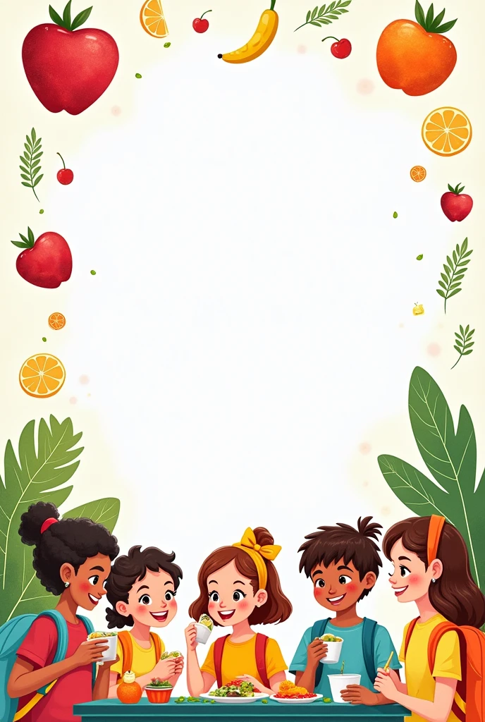 Cover of a report related to a healthy eating schedule for 5th  of high school 