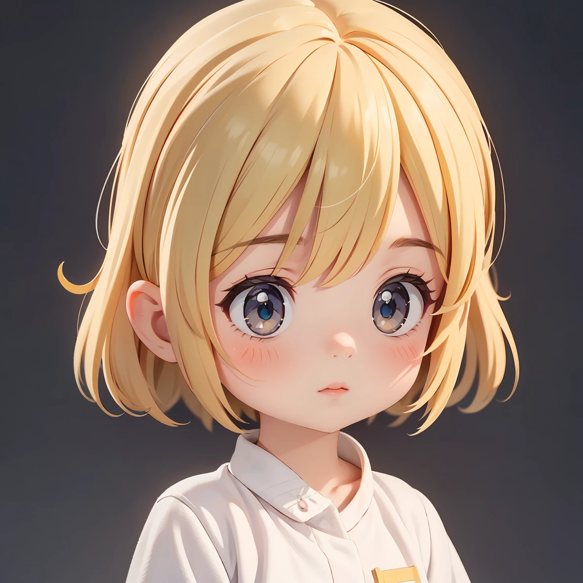 Super Chibi Character:1.8、wearing cute sandals、All-over simple and light color background:1.8、Blonde Hair、Cute 7 year old girl、Random cute outfits、Super Chibi Character:1.8、The top of the head is facing towards you、The top of the head is facing towards you、The top of the head is facing towards you、The top of the head is facing towards you、The top of the head is facing towards you