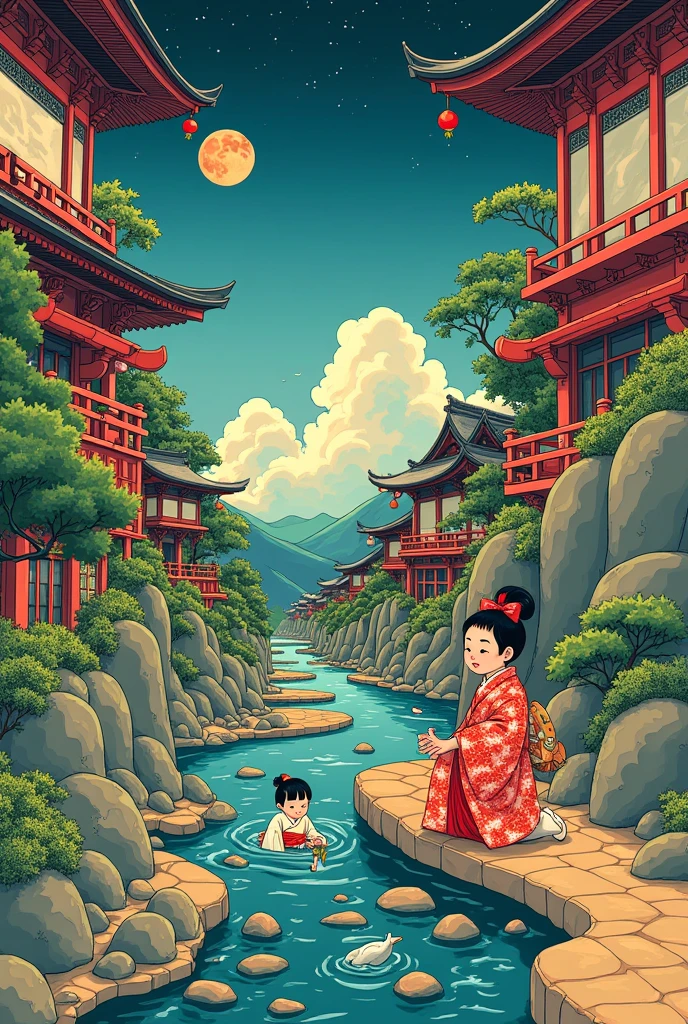 Edo period Ukiyo-e style　comics
