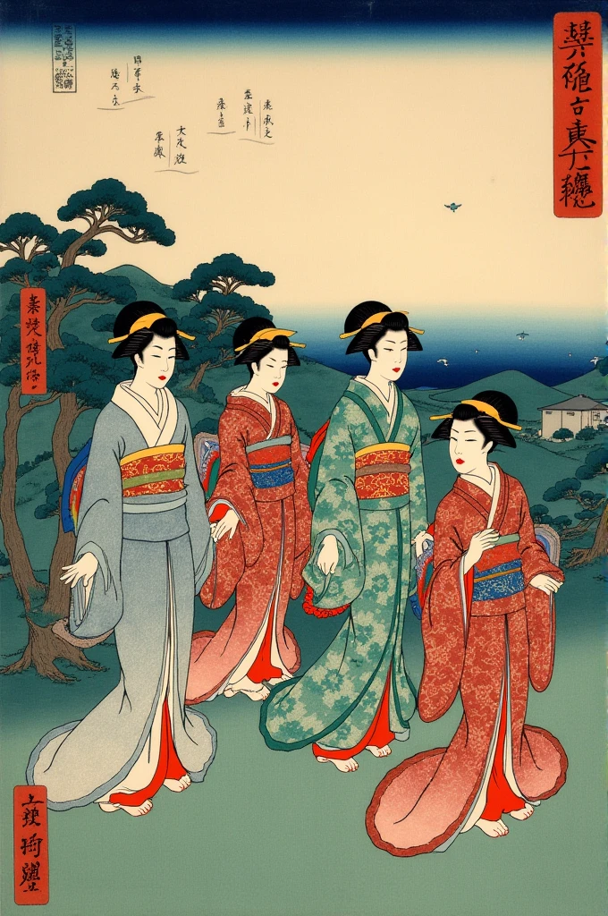 Ukiyo-e from the Edo period　Have fun