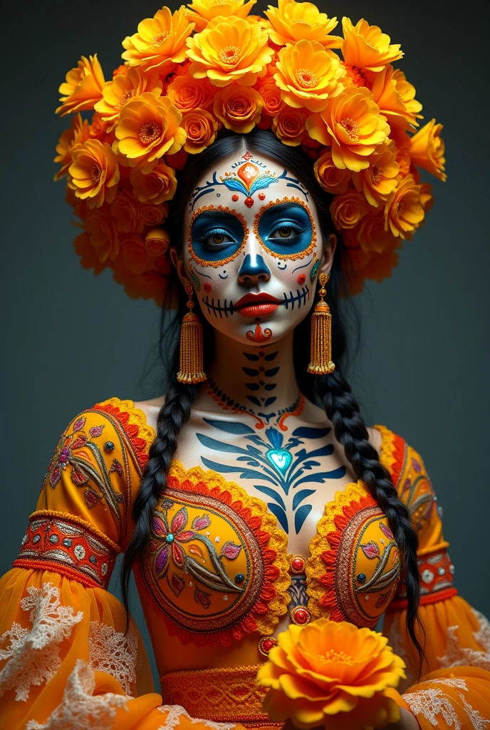 Marigold Flower Costume Day of the Dead Men