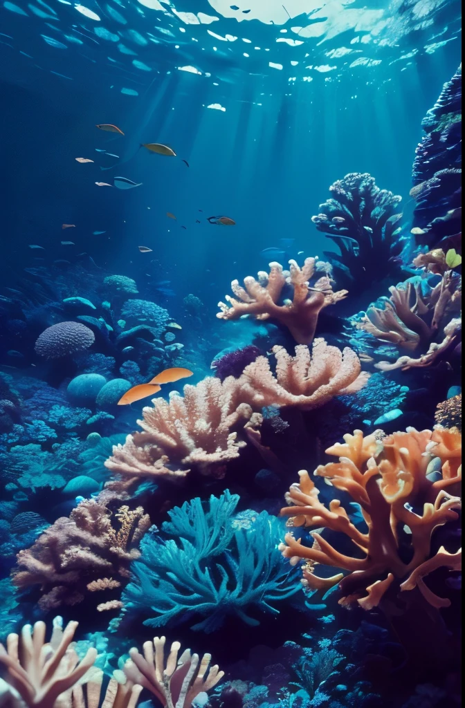 there are many different colored flowers that are growing on the coral, a microscopic photo by Anna Haifisch, pexels, psychedelic art, colorful coral, vibrant corals, beautiful colorful corals, harmony of neon glowing coral, coral underwater colorful, radiating atomic neon corals, corals, rainbow corals, beautiful colorful, underwater soft colours, coral