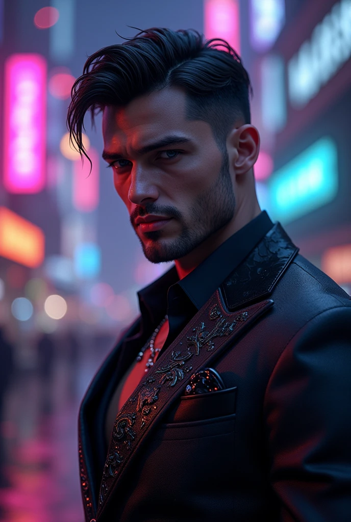 naughty man:1.5,1 naughty man,businessnaughty man naughty man,(((1naughty man))),((naughty man with black short hair)),

(((1mascle,naughty man:1.5,handsome naughty man,mascle,mascle gender:1.5,mascle focus))),mascle naughty man,attractive villain,evil villain,

((hair slicked back, hair slicked back,short black haircut,)),(((shining skin:1.5,skin tanned,shining skin: 1.5,skin tanned,shining skin,very shining skin,shinny body,brightened skin))),(((cerulean_eyeballs:1.2))),intricate eyeballs,beautiful detailed eyeballs,symmetrical eyeballs,((naughty man chest)),beautiful  face,((muscular)),mascle jaw,(((face detailed))),

naughty manly,NSFW, exciting , erect male genital organ , big fit ass , branco 

cyberpunk businessnaughty man, ((business suit:1.5)), futuristic businessnaughty man,((bulge in pants)),((dark purple and black suit:1.2)),(Elegant suit),((wetclothes,complex outfit,complex clothing,intricate suit,ornate outfit,ornate clothes,ornate suit,embroidered clothing,Embroidered clothes,Embroidered suit,dragon embroidery)),

(dynamic pose:1.0),focus only,((presumptuous)),(centred,scale to fit dimensions,rule of thirds),

cyberpunk city by the sea at night, with bright neon signs and dark clouds and storm puddles, Scenario:1.25,night time, stary night, kosmos,Very dark night highlighting neon lights, very bright neon lights,night time, stary night, kosmos,

high resolution, sharp focus, (ultra detaild, extremely detaild), (photorealistic art:1.37),(extremely detaild CG unity 8k wallpaper),((tema de fundo synthwave)),(((swirly vibrant colors))),(intricate background),(work of art),(best qualityer), 