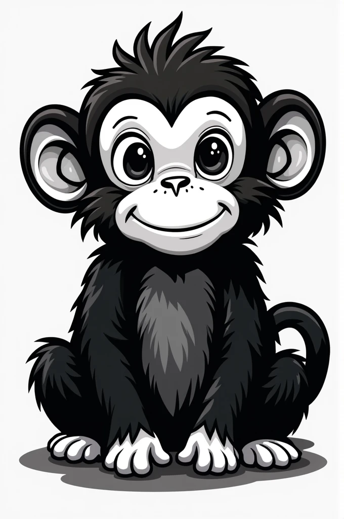 Black and white monkey logo 