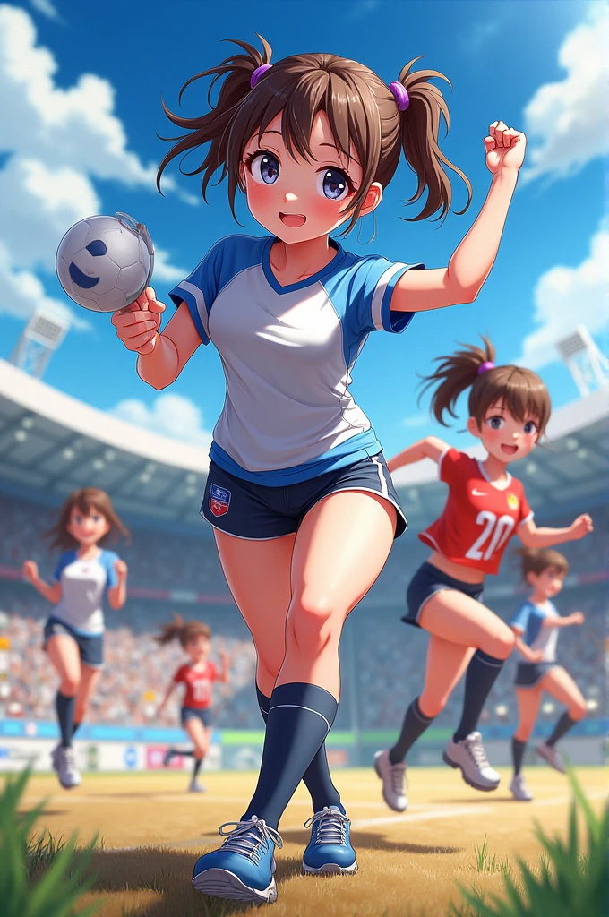 Animated athlete girls