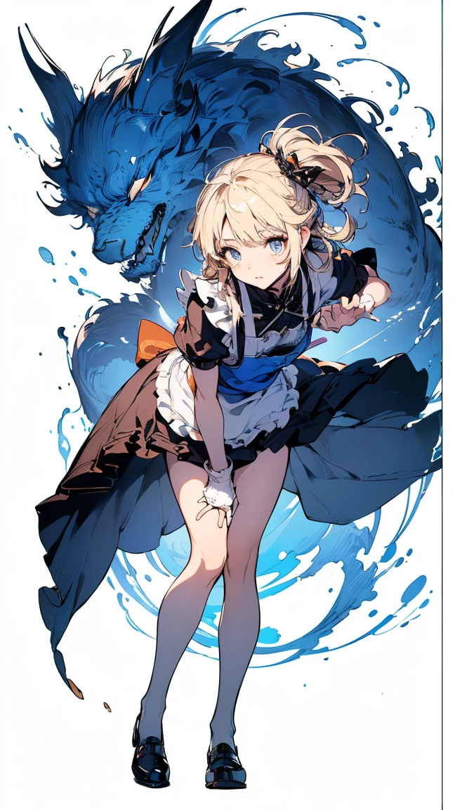 (masterpiece, high quality, mysterious, Ideal body type), (Ultra-high resolution, 8K RAW Photos, Realistic, Natural light, Fabric Shading), Wide Shot Photography:1.6, (One Beautiful Anime Girl:1.3, , alone:1.5, Mature Woman:1.5, Browsing Caution:1.25, whole body:1.3), Glowing Skin, break, ((Alice in Wonderland:1.3, cute女の子, cute, cute, interesting, Girl Falling From the Sky:1.5, Girl Flying in the Sky:1.5, The girl is floating in the air:1.1, The wind lifts up the skirt:1.5, (Embarrassing:1.3), wonderful, Put on an apron and put your hand on your crotch:1.35)), break, ((trump card, Trump, Tea cup, you can, teaspoon, Small Clock:1.3, lipstick, candy:1.2, クッkey, Jam jar, key)), ((Royal Blue Dress :1.5, Wearing a long flared skirt:1.3, White apron, White Stockings)), (medium length platinum blonde hair:1.2, Twin tail hair:1.6, Her hair was tied with a large ribbon.), (blue eyes, Bright eyes with highlights, Detailed eyes), (Sleep on your back:1.4, Leaning forward:1.2, Stand up straight、Spread your legs:1.5), ((Dutch Angle:1.5, whole body:1.3, Crotch focus:1.3, From below:1.5, Poor posture)), Cinematic images, Exotic Wallpaper, colorful, Pop Art, Great art, (Fantasy Images:1.5), ((Correct Anatomy:1.5, Perfect Anatomy:1.3, Right Action, Small feet:1.2)),