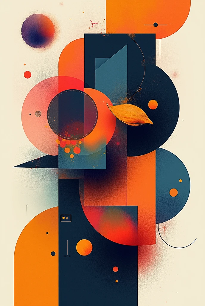Image of an abstract composition of artistic composition without faces