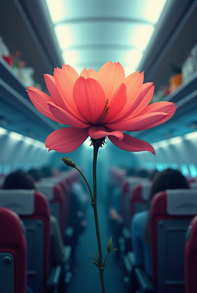 flower art in plane
background