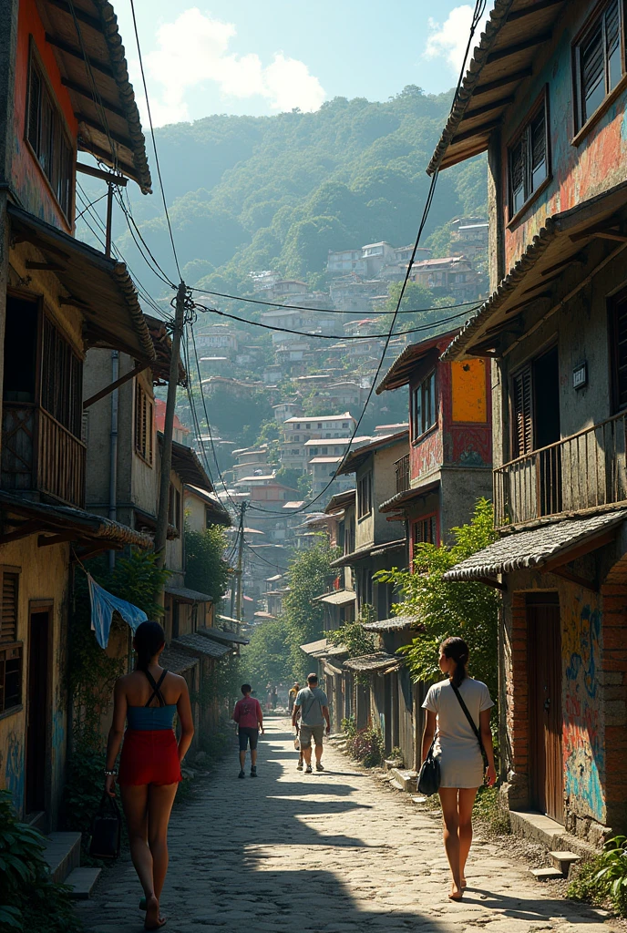 Realistic images of Rocinha favela