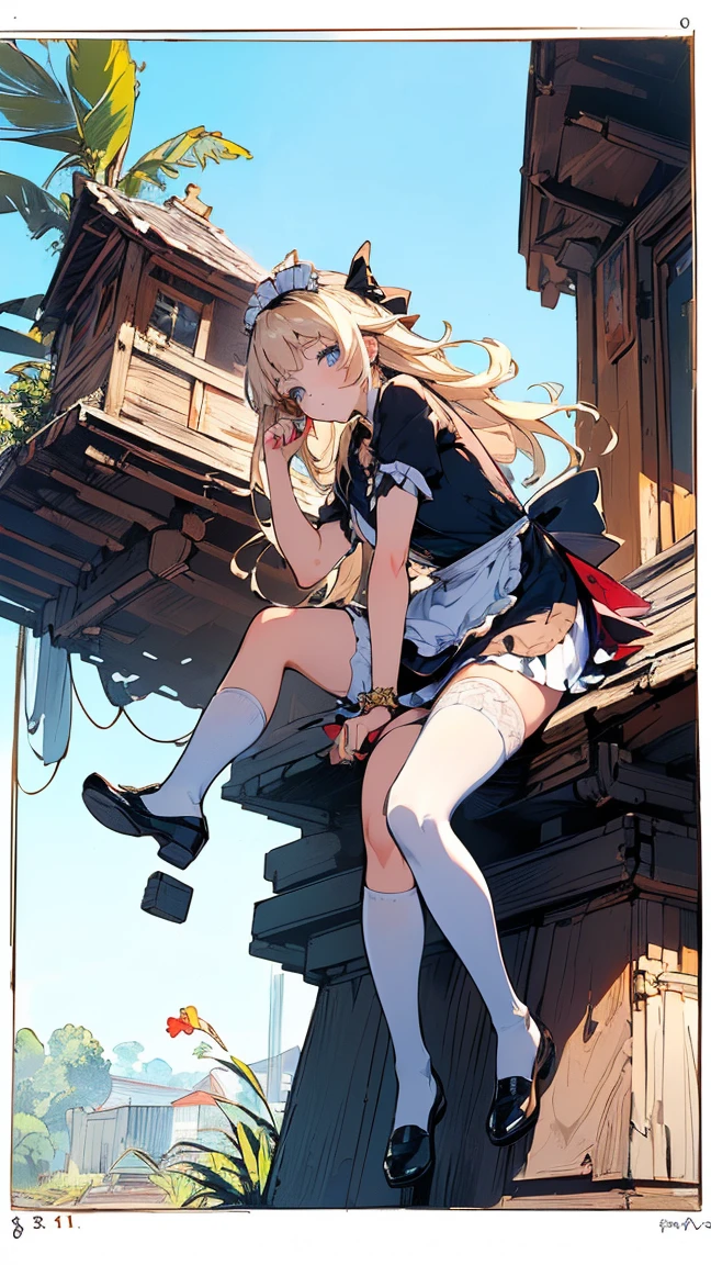 (masterpiece, high quality, mysterious, Ideal body type), (Ultra-high resolution, 8K RAW Photos, Realistic, Natural light, Fabric Shading), Wide Shot Photography:1.6, (One Beautiful Anime Girl:1.3, , alone:1.5, Mature Woman:1.5, Browsing Caution:1.25, whole body:1.3), Glowing Skin, break, ((Alice in Wonderland:1.3, cute女の子, cute, cute, interesting, Girl Falling From the Sky:1.5, Girl Flying in the Sky:1.5, The girl is floating in the air:1.1, The wind lifts up the skirt:1.5, (Embarrassing:1.3), wonderful, Put on an apron and put your hand on your crotch:1.35)), break, ((trump card, Trump, Tea cup, you can, teaspoon, Small Clock:1.3, lipstick, candy:1.2, クッkey, Jam jar, key)), ((Royal Blue Dress :1.5, Wearing a long flared skirt:1.3, White apron, White Stockings)), (medium length platinum blonde hair:1.2, Twin tail hair:1.6, Her hair was tied with a large ribbon.), (blue eyes, Bright eyes with highlights, Detailed eyes), (Sleep on your back:1.4, Leaning forward:1.2, Stand up straight、Spread your legs:1.5), ((Dutch Angle:1.5, whole body:1.3, Crotch focus:1.3, From below:1.5, Poor posture)), Cinematic images, Exotic Wallpaper, colorful, Pop Art, Great art, (Fantasy Images:1.5), ((Correct Anatomy:1.5, Perfect Anatomy:1.3, Right Action, Small feet:1.2)),