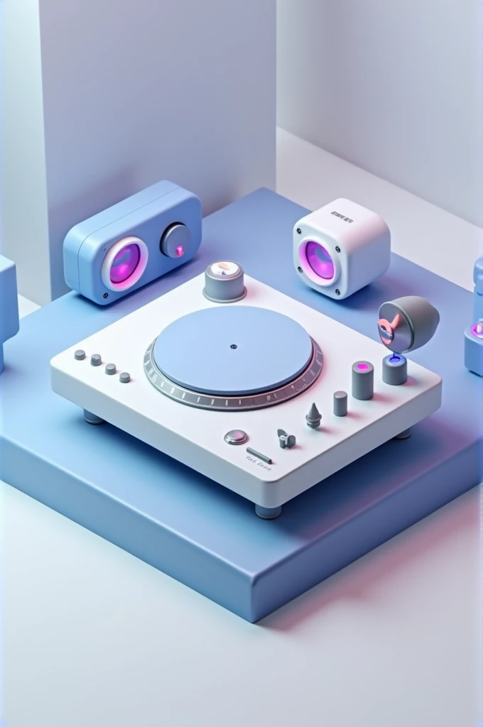 A simple three dimensional dj template to use in my video mixes