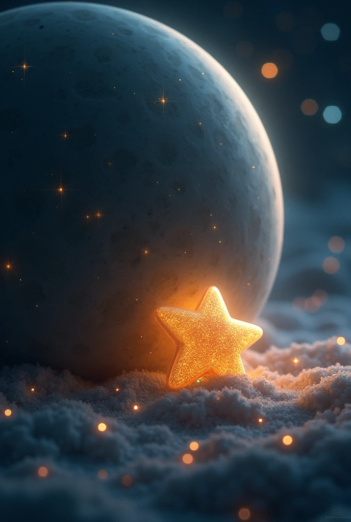 Opening shot of the universe, with stars twinkling in the background)
Narrator: "In a world where stars are alive, each one has a special purpose..."
(Twinkle, a small, shy star, is seen hiding behind a nearby planet)