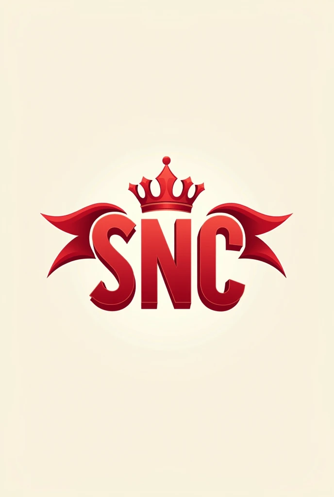 Logo SNC red With ribbons flying with crown As if it were a brand Less realistic half crooked