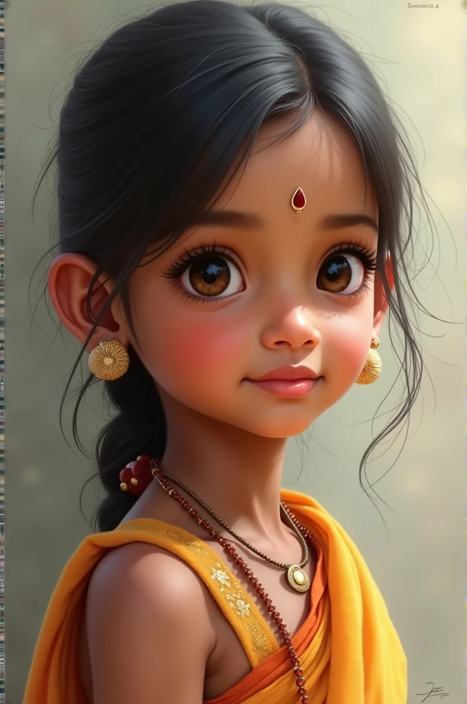 Indian girl cute realistic