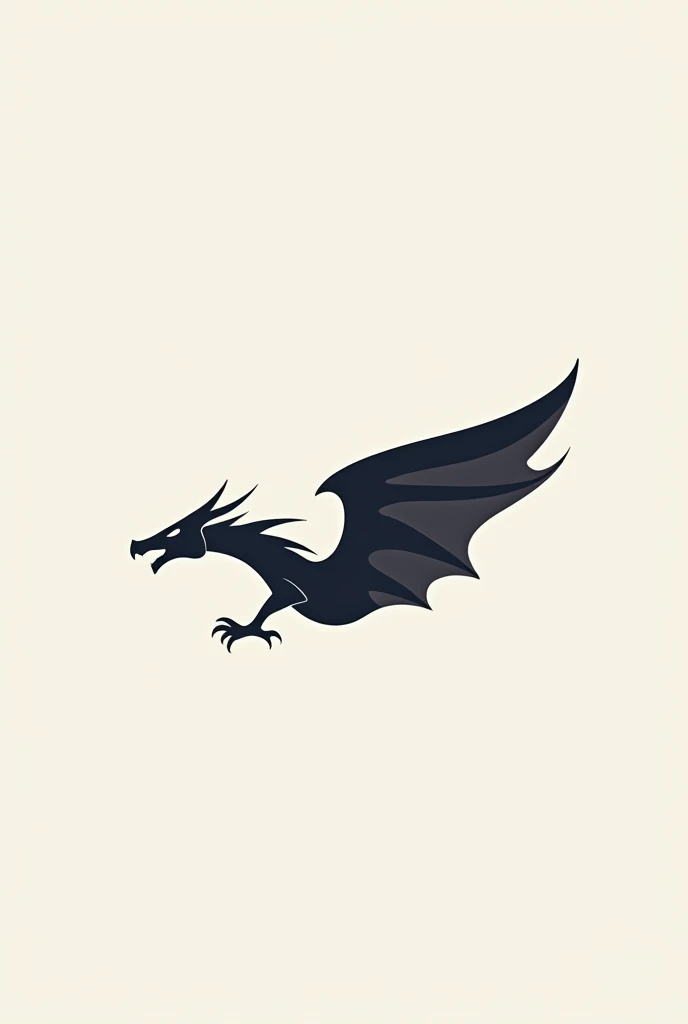 Minimal Dragon logo with wing