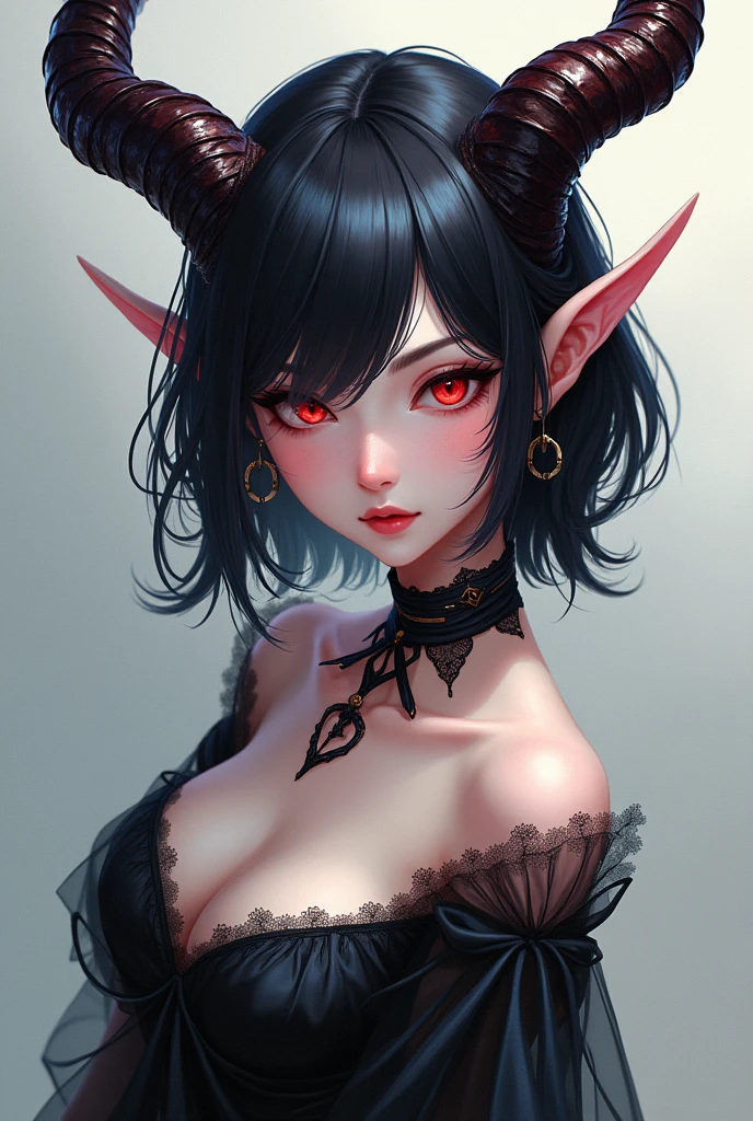 (((masterpiece))),((highest quality)),one beautiful girl,pale, (A character that personifies a dragon: 1.5), (has horns on its head:1.5)、(big breasts:1.5)、(belly button)、((reptile black clothes:1.5)),(private server), (exposure of skin),(The background is ruins:1.5).(((from the front:1.5)))、(straight front: 1.5)、(Bat-like wings:1.5)、(Lie:1.5)