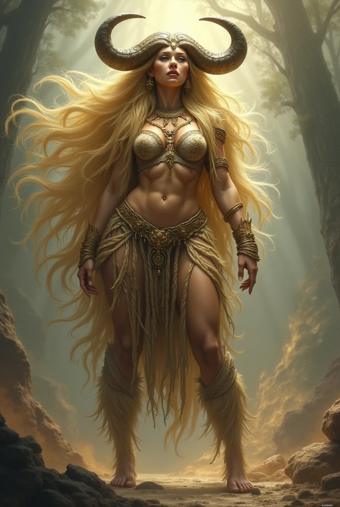 Blonde Buffalo Woman
