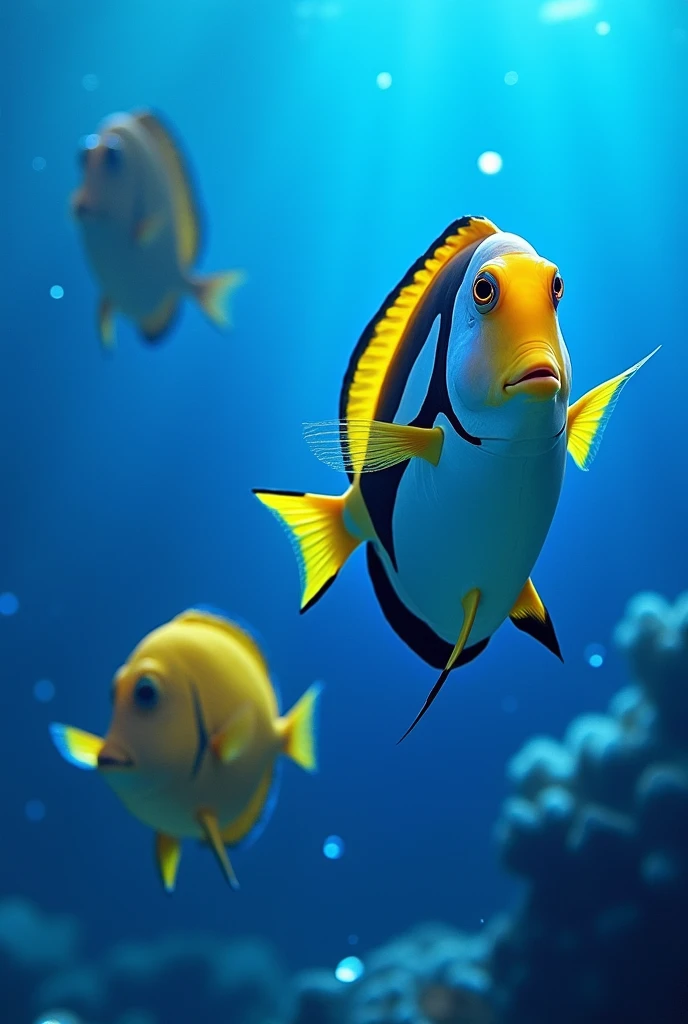 Blue and yellow fish