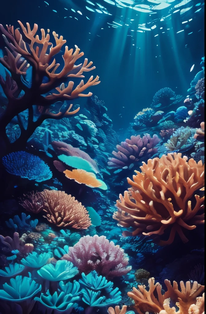 there are many different colored flowers that are growing on the coral, a microscopic photo by Anna Haifisch, pexels, psychedelic art, colorful coral, vibrant corals, beautiful colorful corals, harmony of neon glowing coral, coral underwater colorful, radiating atomic neon corals, corals, rainbow corals, beautiful colorful, underwater soft colours, coral