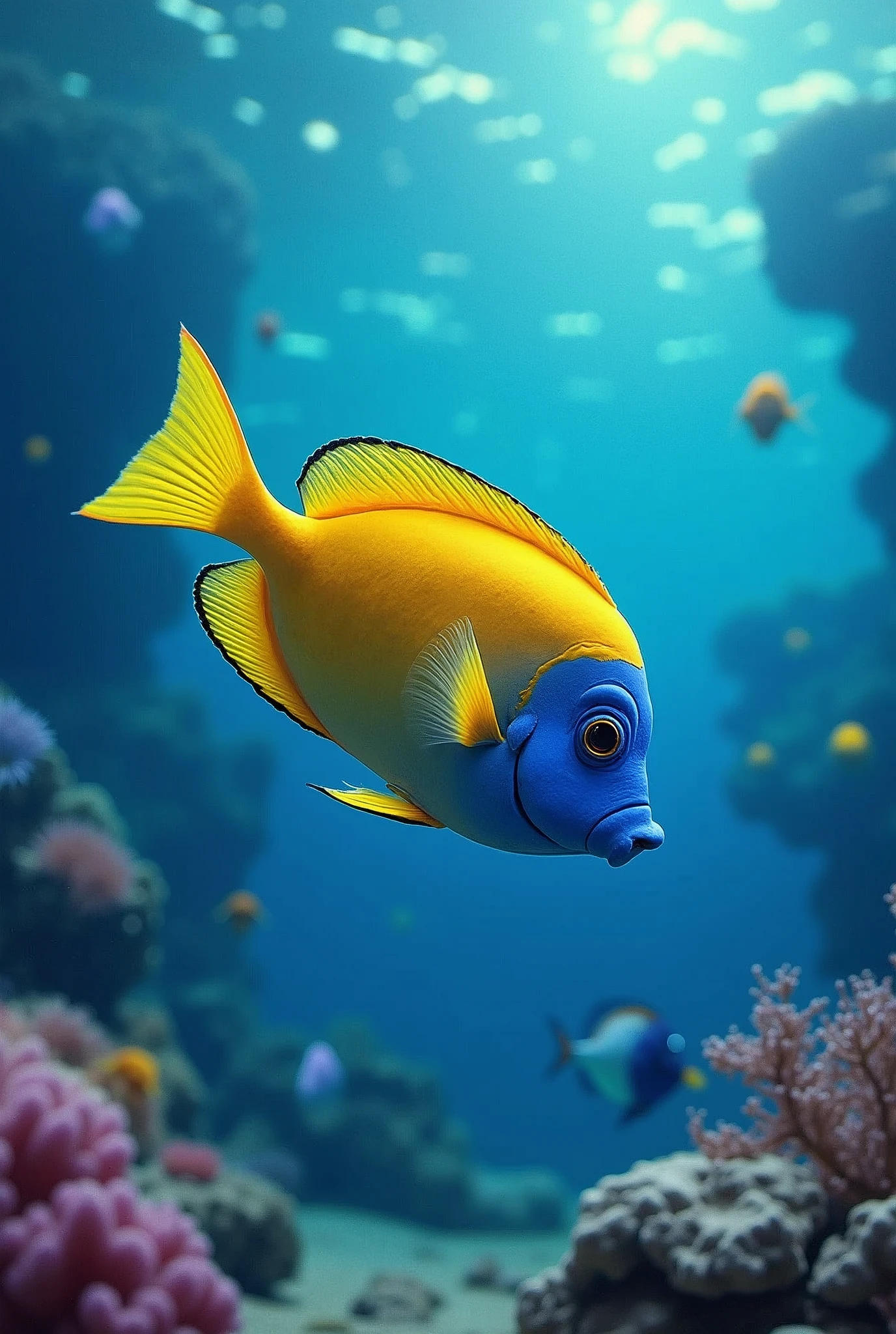 Blue and yellow fish