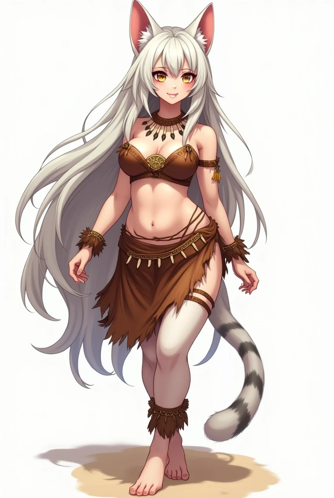 (zPDXL2), score_9, score_8_up, score_7_up, source_anime, 2d, furry
(clear simple background, white background, papyrus background), ((catgirl:1.3)), _young, anthro, solo, female, (full_body, curvy body, portrait, focus), (Dressed, tribe crop top), (tribe skirt, tribe jewelery), ((white cat fur, stripes, long silver hair))
AissistXLv2, unaestheticXL_bp5, SimplePositiveXLv2, zPDXL2 PonyXLV6_Scores