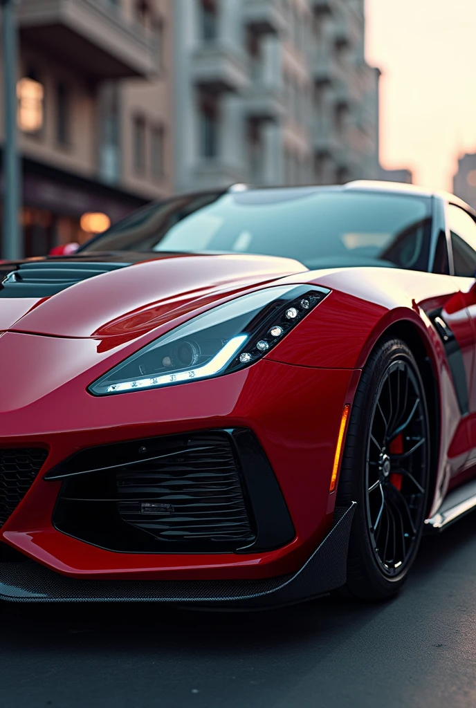 Red and Black corvette