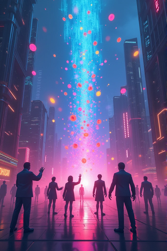 give me a colorful and airdrop related image