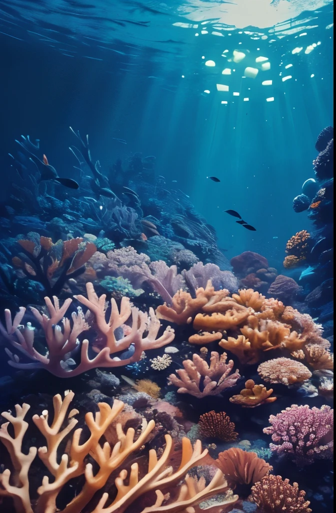 there are many different colored flowers that are growing on the coral, a microscopic photo by Anna Haifisch, pexels, psychedelic art, colorful coral, vibrant corals, beautiful colorful corals, harmony of neon glowing coral, coral underwater colorful, radiating atomic neon corals, corals, rainbow corals, beautiful colorful, underwater soft colours, coral