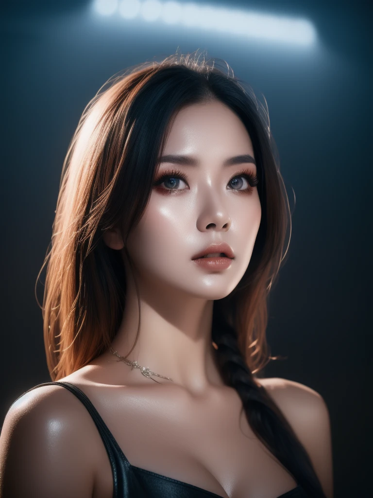 cyberpunk, dark angel, thai dress, woman, intricate detailed face, beautiful eyes, full lips, long flowing hair, detailed jewelry, moody lighting, dramatic shadows, neon city background, cinematic composition, highly detailed, 8k, photorealistic, masterpiece