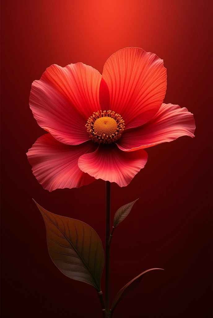 A text that says how the flower ,with a red background