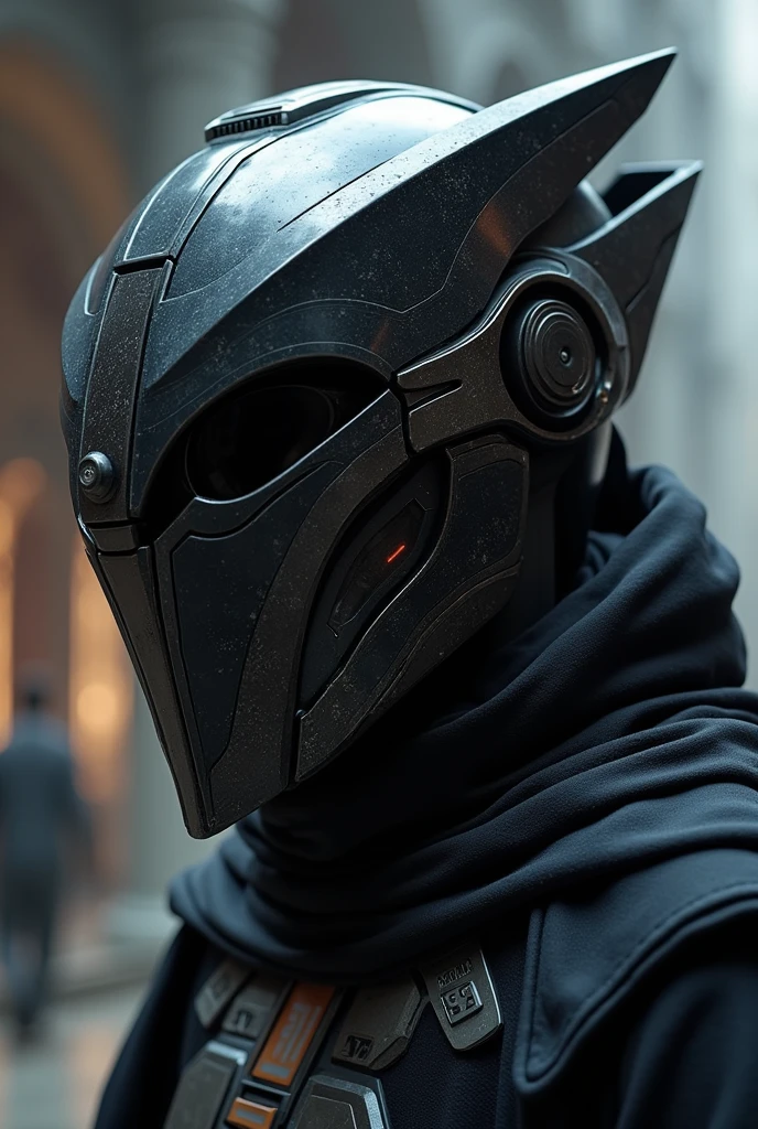 A helmet inspired by Star Wars but more sophisticated