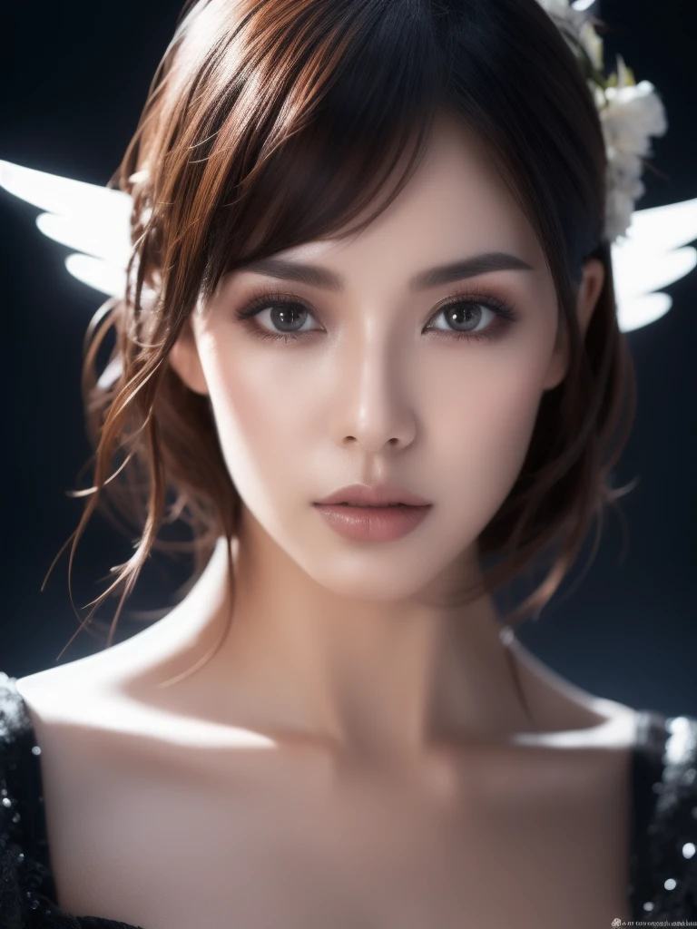 cyberpunk,dark angel,thai dress,realistic,(best quality,4k,8k,highres,masterpiece:1.2),ultra-detailed,(realistic,photorealistic,photo-realistic:1.37),detailed eyes,detailed lips,extremely detailed face,longeyelashes,intricate cyberpunk outfit,dramatic lighting,moody colors,cinematic composition