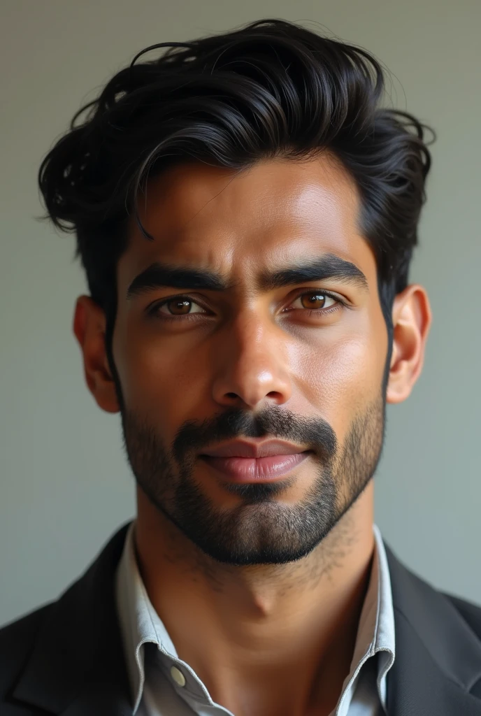 Create a fair skin tone indian male, smart, realistic, handsome,