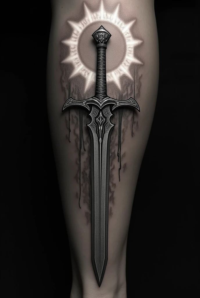 A tattoo idea for a "sword with a halo on top"