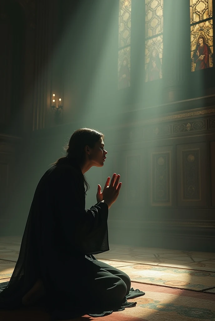 Create an image for a moment of prayer with faith