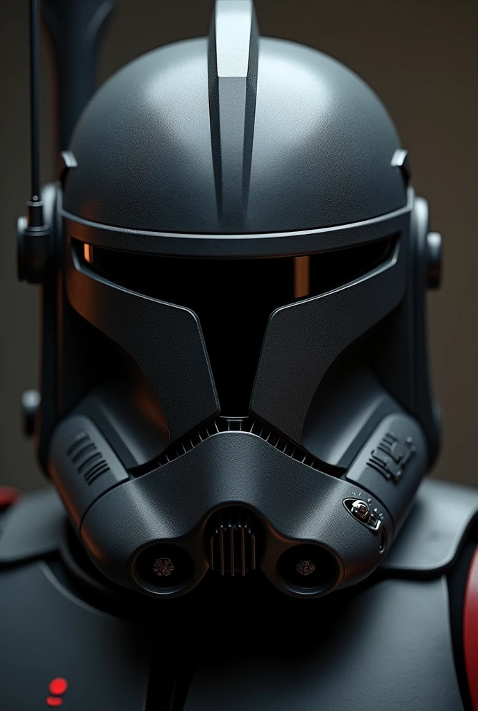 A helmet inspired by Star Wars but more sophisticated, that is for clones, give it dark and imposing touches