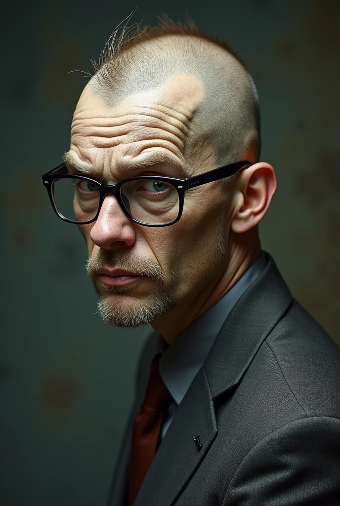 Short Hair Head is a stone uncle Glasses programmer Angry