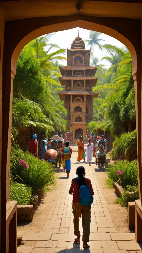 Return to Sudarshanpur**: Arjun and Geeta returning to their village, greeted by the amazed and inspired villagers as they share their incredible adventure and newfound magical powers.