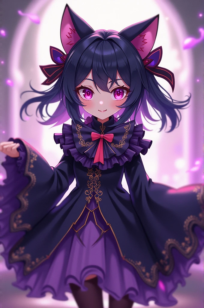 Kuromi x keqing design outfit fullbody