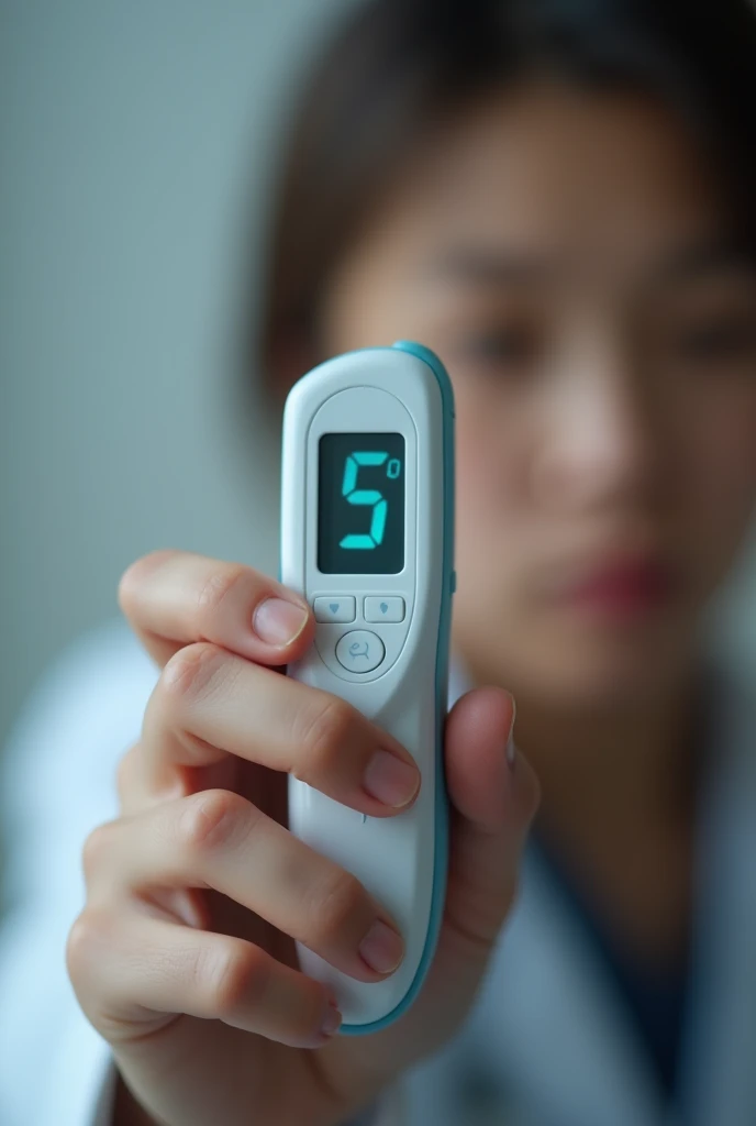 37.Thermometer with a fever of 5 degrees