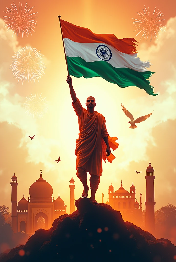 Indian Independence day wish poster