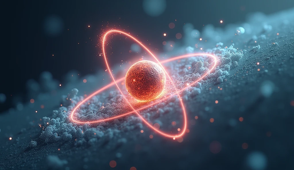realistic image of an atom 