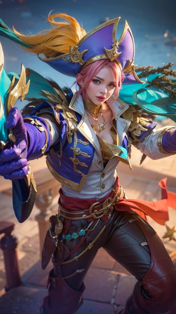 (male:1.2), 8k, ultra hd, ultra detailed texture, hyper realistic, masterpiece, detailed texture, detailed face, detailed skin, detailed lighting, (photorealistic:1.5), best quality, beautiful lighting, cinematic lighting, professional lighting, ultra highres, realistic, detailed hair, real hair, high quality, (realskin:1.5), extremely detailed, finely detail, ultra-detailed, 1girl, solo, v-shaped eyebrow, red lips, parted lips, smile, white skin, nose, pretty, beautiful, cute face, short hair, pink hair, side bangs, large breasts, armpit, navel, stomach, thigh, bare shoulder, depth of field, skin tight, amazing pose, glowing, blurry background, seductive pose, (masterpiece:1.2)