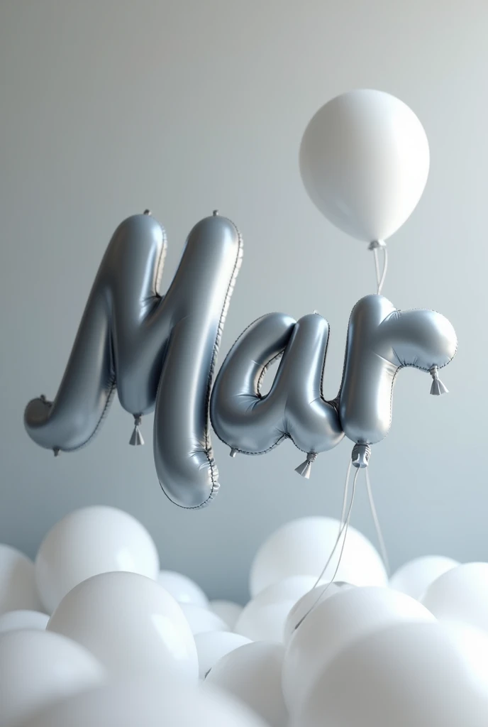 Name Mar in grey balloon letters