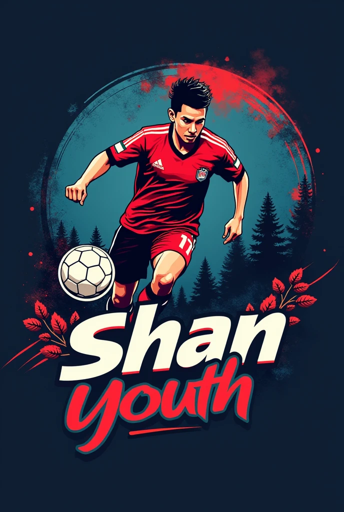 create a logo for“football jerseys design” with the name “Shan Youth”