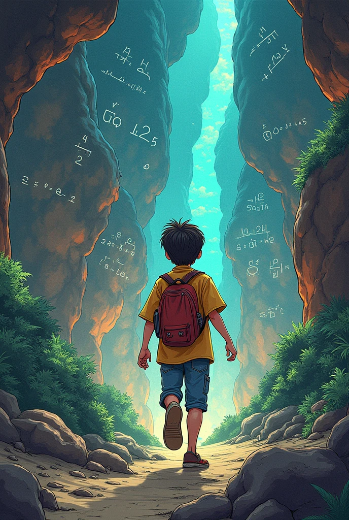 Make me a comic about adventure with arithmetic sequence