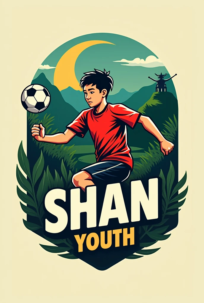 create a logo for“football jerseys design” with the name “Shan Youth”