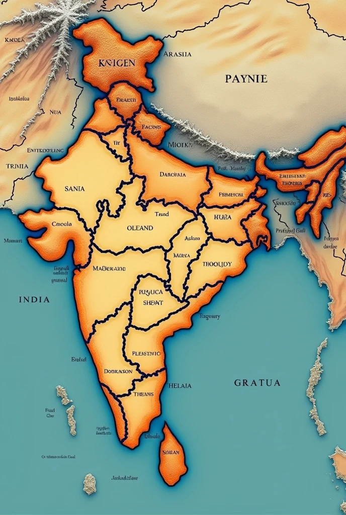 Akhand Bharat map 
